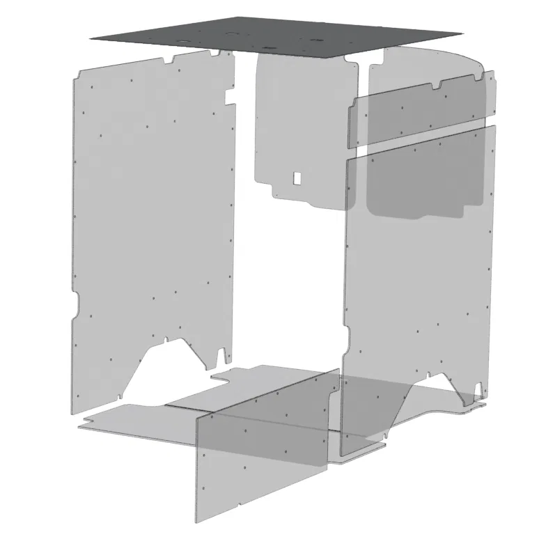 74C5-114-2613HX – LEGEND FLEET Van Ceiling Liner, Textured Gray Polypropylene Outer Layer With A Plastic Core Backed ...